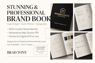 design a stunning  brand book for your business