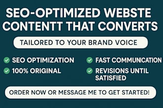 engaging SEO website content or copywriting that reflects your brand voice