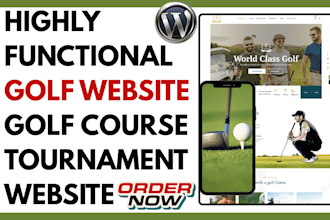 build golf website, golf coach, golf academy, golf course tournament website