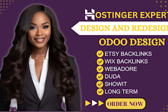 design or rebrand your hostinger wordpress, webador, canva, duda, weebly