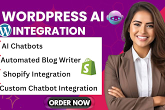 build wordpress website ai chatbot website, auto blog, and openai integration