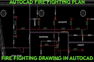 do fire sprinkler, fire alarms, fire detection plan,f 2d plans, design and stamp