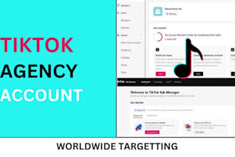 create tiktok agency account, tiktok ads account and set up tiktok shop account