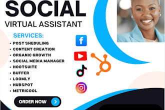 schedule post as social media manager virtual assistant loomly hootsuite