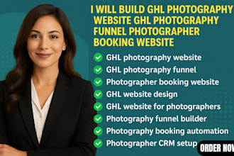 ghl photography website ghl photography funnel photographer booking website