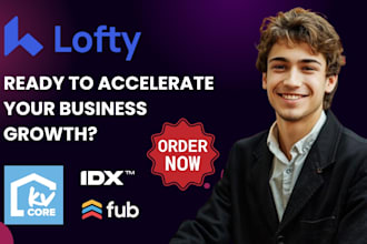 set up lofty CRM kvcore real estate website idx boldtrail, follow up boss lofty