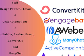 set CRM automation sendinblue aweber brevo convertkit many chat email marketing