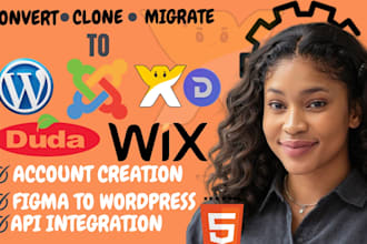 convert clone migrate duda joomla wix wordpress divi theme rank math gutenberg