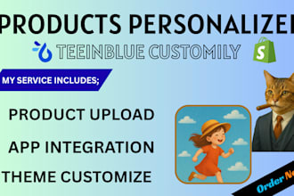 set up your shopify print on demand store with teeinblue product personalization