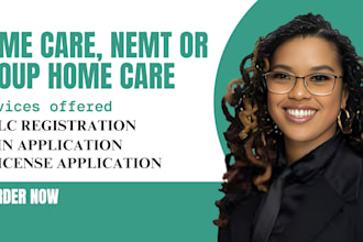 register nemt, home care and group home business, get license, llc and ein