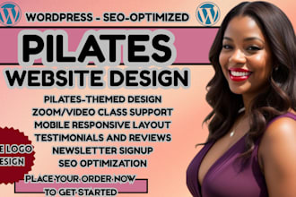 pilates website, fitness website design, instructor website, wellness website