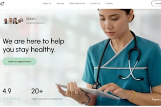 build modern healthcare website chiropractic doctor hospital spine care website