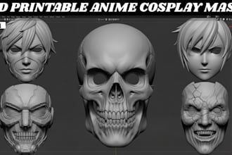 sculpt 3d mask 3d cosplay helmet model 3d helmet 3d mask cosplay model printing
