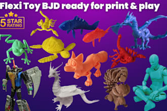 sculpt 3d flexi model,3d articulated model, 3d dragon toy 3d bjd doll fidget toy
