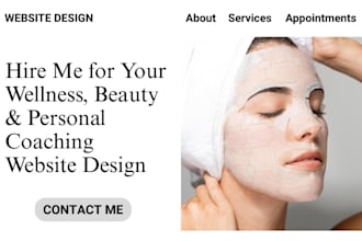 design a modern wordpress web for your salon, spa, fitness or coaching business