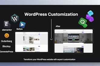 customize elementor gutenberg blocksy generatepress woodmart on wordpress websit