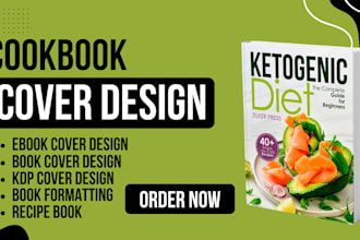 design, format, write recipe book, cookbook, kdp journal, book cover design