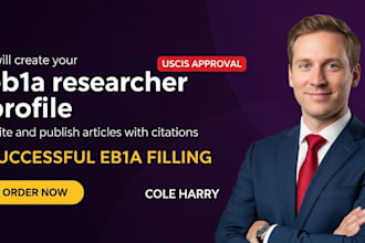 create your eb1a researcher profile, write and publish articles with citations