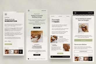 design and set up email newsletters on substack, beehiiv, mailchimp, convertkit