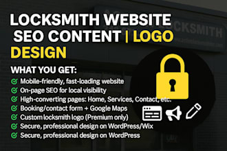 do locksmith website, locksmith leads,SEO web content writing and locksmith logo