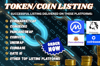 do coin listing, token listing ico on coinmarketcap, coingecko, crypto promotion