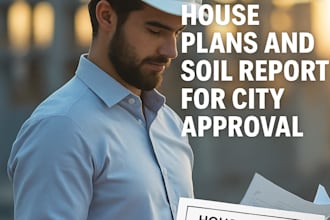 engineer pe stamped house plans and soil report for city approval