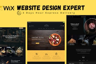 design restaurant website, online food website in wix with online ordering