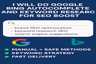 do google bing autocomplete, keyword research autosuggest brand seo optimization