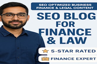 write SEO blog posts for business, finance and law articles