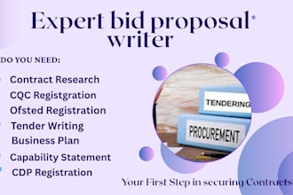write bid proposals, tenders and business plan that win
