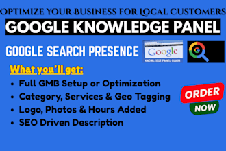 set up or optimize your google knowledge panel and business profile