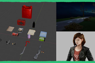 created 3d retro ps1 and n64 models, for your game project