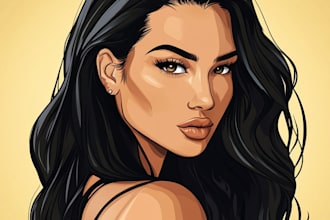 make a vector portrait or illustration