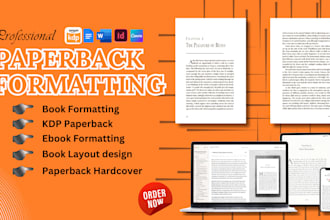 format, proofread manuscript, kindle ebook, paperback, publish on KDP, lulu