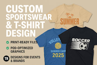 design rugby jersey shirt, soccer steetwear clothing and volleyball summer camp