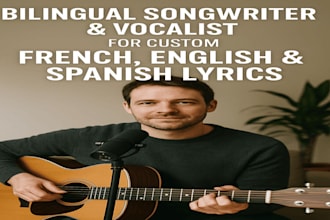 be bilingual songwriter, vocalist for custom french, english and spanish lyrics