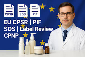 write cpsr, gpsr, pif, sds, toxicology report, product label