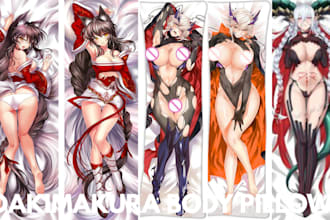 doujin dakimakura body pillow vtuber oc fantasy waifu anime ecchi body nsfw sfw
