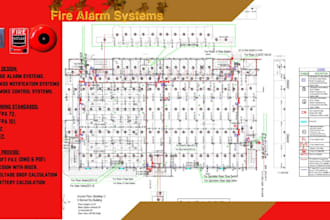 design fire alarm system with riser, voltage drop, battery calculation