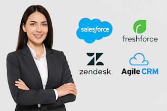setup crm automation project management salesforce freshsales zendesk agile CRM