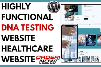 build functional dna website dna testing website healthcare pharmacy website