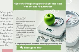 high converting semaglutide weight loss leads with ads and ai automation