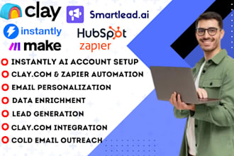 connect clay com instantly ai smartlead hubspot zapier make com workflows assist