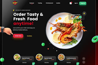 design restaurant website, food website, bakery website, cafe website