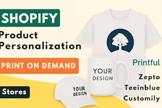teeinblue customily print on demand shopify store product personalizer