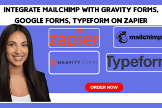 integrate mailchimp with gravity forms, google forms, typeform on zapier