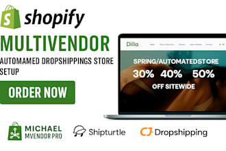 build shopify multivendor marketplace store with shopify dropshipping automation