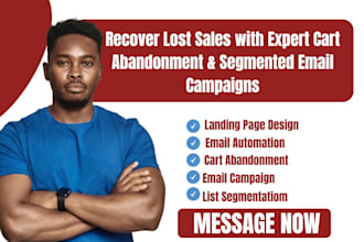 setup cart abandonment flows list segmentation email campaign  klaviyo mailchimp