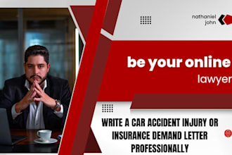 write a car accident injury or insurance demand letter professionally