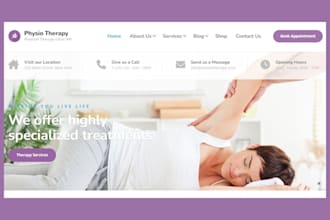 design high converting wellness website, therapy medical website therapy website